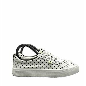 Cariuma Shoes Women Size 8 OCA Polka Dot Canvas Sneakers White/Black